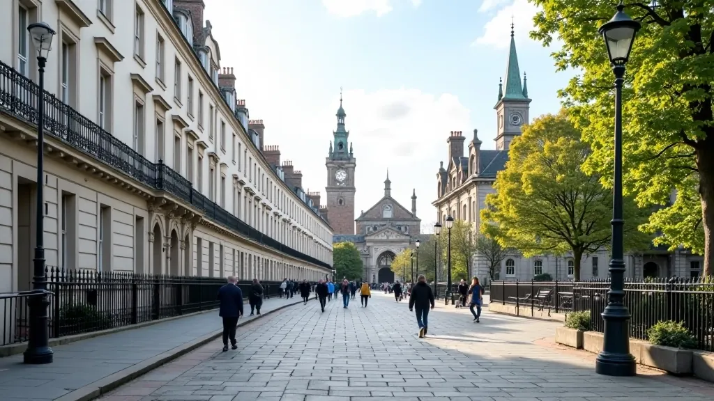 Georgian architecture and city square