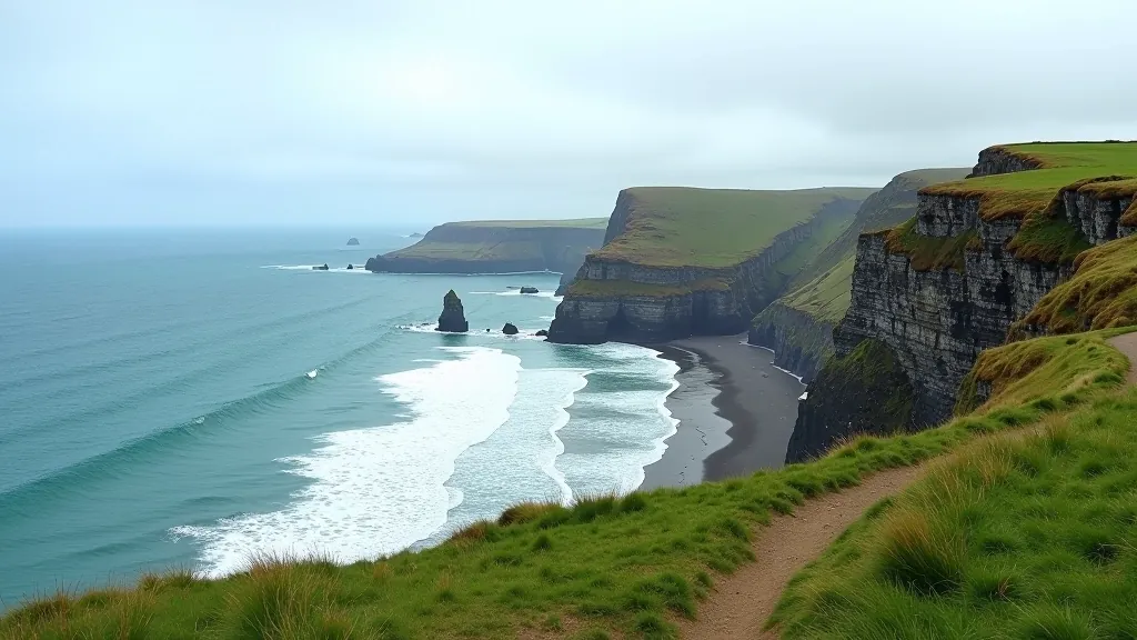 Stunning Clare coastline with dramatic cliffs and Atlantic Ocean views
